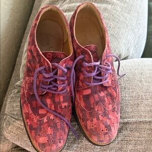 Cole Haan Pink & Purple Patterned Men’s Derby Shoes